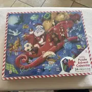 Countdown to Christmas Puzzle Advent Calendar 24 9-Piece Puzzles Sealed