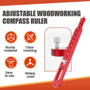 Aluminum Alloy Woodworking Compass Scriber Adjustable Woodworking Drawing guTGz
