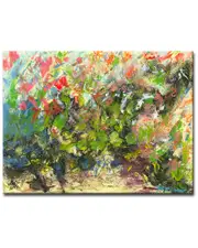 Ready2HangArt My Garden Wrapped Canvas Wall Art by Leslie Owens