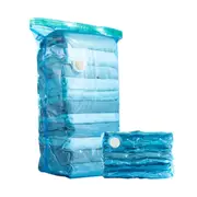 Anyhouz Vacuum Storage Bag 1PC Blue Airtight Sealed Compression Space Saving Organizer