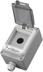 HAODEE Metal Button Switch Control Box Emergency Stop Waterproof cast Aluminum Alloy Start Industrial Two or Three Position Switch emer (Size : 1)