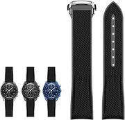 [RAYESS] Rubber Silicone Watchbands 20mm Watch Strap For Omega X Swatch Joint MoonSwatch celestial Sports Curved End watches Band