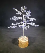 NATURAL SODALITE GEMSTONE CHIP TREE WITH 100 STONES CRYSTAL TREE OF LIFE