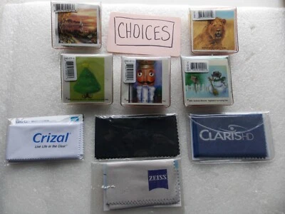 NEW 1 Micro-Fiber Cleaning Cloth for Glasses Sunglasses Devices CHOICE of Design