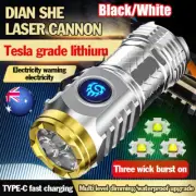 Super Bright Flashlight Three Eyes Hat Clip Light Mini Small Torch Camping HA