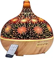 Devanti Aroma Diffuser Aromatherapy Ultrasonic 3D LED Glass Oil Firework 400ml