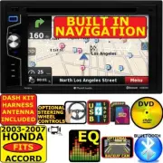 FITS/FOR 03-07 HONDA ACCORD CD/DVD USB/SD GPS NAVIGATION SYSTEM W/ BT CAR RADIO (for: Honda)