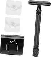 Beavorty 1Set Vintage Style Shaver Manual Razor with Handle Safe and Convenient Beard Shaving Tool for Daily Use and Travel Men