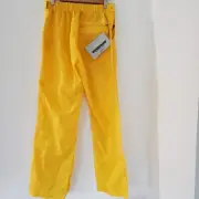 Vintage NWT SKYR FASHION SKYWEAR Men MED Yellow Wind Pants Zip Legs Waterproof