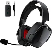 SENZER X100 Wireless Gaming Headset with Mic for PC PS4 PS5 Nintendo Switch Wired for Xbox One, Bluetooth, 40H+ Hrs Stereo Sound, Comfortable Gaming Headphones, Customized Side Plates