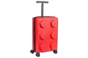 Lego Brick 2x3 Trolley Luggage Suitcase Bag Expandable 35.5x56cm Bright Red