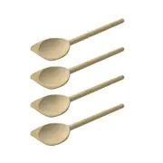 4x Euroline 30cm Wood Pointed Soup Spoon Kitchen Stirring Cooking Utensil Beige