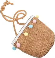 [WOFASHPURET] with Colored Balls Hat Sun Hat Cap Straw Beach Bags for Women Beach Sun Visor Hat Beach Hat for Girl Wide Hats Sun Hat