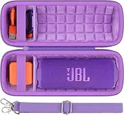Baval Hard Portable Case Compatible with JBL Flip 7/Flip 6 Portable Wireless Bluetooth Waterproof Speaker(Purple Case)