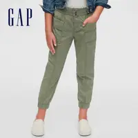 在飛比找蝦皮商城優惠-Gap 女童裝 工裝鬆緊長褲-綠色(600504)