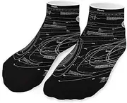 [QMNVBDS] Physics Print Socks Ankle Length Socks Casual Short Socks for Women Men Low Cut Sports Socks Running Socks No Show Socks Ankle Socks Athletic Socks Workout Socks, Style, One Size, Style, One