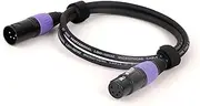 ROBAUN 0.29M-15M Balanced 4-Pin XLR Male to 4-Pin XLR Female Colorful Connectors Extension Cable, Headphone Audio Extension Cable(BK-VT,1 m)