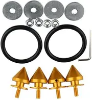 4 Set Umbrella Type Universal Bumper Quick Release Front Rear Bumper Fasteners Gold Tone 1996-2023