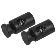 9pcs Plastic Cord Lock (0.24") Single Hole Spring Loaded Stopper Toggle Fastener