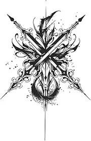 Cool Tattoos,Flame Pattern HC-HC-567,Flame Tattoos,Resilience,Real Tattoo Look,Lasts 1-2 Weeks,Water-Resistant,18 x 11 cm