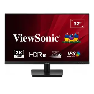 【ViewSonic 優派】VA3209-2K-MHD 32型IPS 2K 75Hz 平面窄邊框螢幕(HDR10/內建喇叭/4ms)