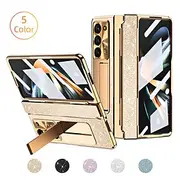 Phone Case For Samsung Galaxy Z Fold 6 Z Fold 5 Z Fold 4 Z Fold 3 With Magsafe with Stand Holder with Screen Protector Support Wireless Charging PC PU Leather