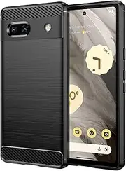 [HEYUS] Case for Google Pixel 7A Case, Shock-Absorption Brushed Flexible Soft Carbon Fiber Protective Cover for Google Pixel 7A