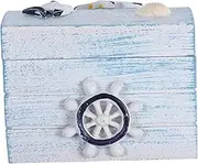 HOODANCOS Unique Wooden Box Decorative Treasure Chest Coastal Decor for Your Home