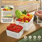 Fruit Storage Containers for Fridge with Removable Colanders,Storage Containers,