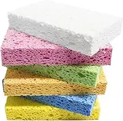ARCLIBER Cellulose Sponges,Heavy Duty Scrub Kitchen Sponge,Clean Tough Messes Without Scratching Sponges Kitchen(6 Pack)
