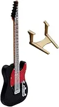 Unique Miniature Electric Guitar for Dollhouse Mini Guitar Stand for Dec