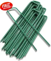 20PCS Garden Pegs, U-Shaped Stakes for Lawn Fabric, Netting, 6Inch