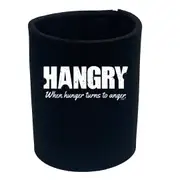 Hangry Hungry Food Angry - Funny Novelty Stubby Holder