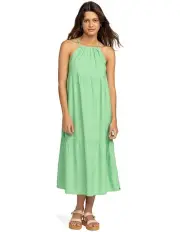 [Roxy] Wavy Days Midi Dress in Zephyr Green