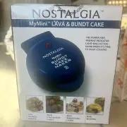 NWT Nostalgia My Mini Lava Donut Muffin & Bundt Cake Maker BLUE