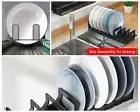 Space Aluminum Dish Bowl Plate Drain Rack Kitchen Organizer Storage Shelf Drawer
