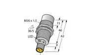 1634822 Turck Inductive Proximity Sensor, Proximity; 30mm Sensing Distance;