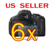 6x Canon EOS 600D Rebel T3i Camera LCD Screen Protector Guard Shield Film