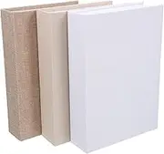 BESTYASH 3pcs Book Shaped Storage Box With Magnetic Closure Linen Faux Books For Bookshelf Decoration Hidden Storage Organizer For Home Office