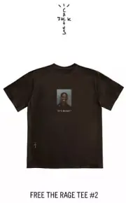 Travis Scott Free The Rage Tee Mugshot “IT’S MIAMI” Size XL Cactus Jack- IN HAND