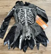 Target Hyde & Eek Kids Mystic Bones Skeleton Dress Mask Size Small S New