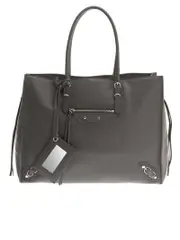 Balenciaga Papier B4 Zip Around Grey Leather Tote