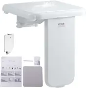 Folding ABS Shower Seat, 15.7'' x 16.7'' Unfolded, Wall Mounted Fold Up Shower Bench with 440 lbs Load Capacity, Space Saving Fold Down Shower Chair for Seniors Pregnant Women Children