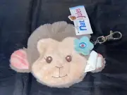 Nat & Jules Demdaco Monkey Zip Up Change Purse New Plush TF1