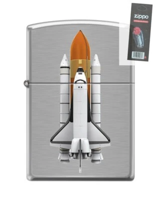 Zippo 82166 space shuttle spaceship rocket mars nasa Lighter + FLINT PACK
