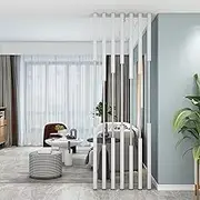Room Divider 155-300cm Privacy Screens, 7pcs Divider for Room Separation, Wall Partition Column Freestanding Wall Divider Screen for Dorm Studio Office, HOM Decor Columns(7pcs-A,255cm/100in/8.37ft)