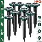 10X Garden Snake Repeller Multi Pulse Ultrasonic Solar Powered Pest Repellent AU