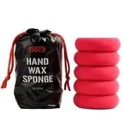 Foam Wax Applicator Pad For Car Edgeless 3.7” Diameter Hand Polishing Pad Pack 5