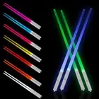 2 Pairs Chopsticks Light Up LED Glowing Light Saber Chop Sticks 9 Color Changing