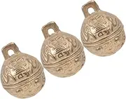 HOMOBABE 3pcs Decorative Dog Bells Mini Copper Collars Bells for DIY Craft Projects Wind Chimes Retro Copper Bells for Pet Accessories